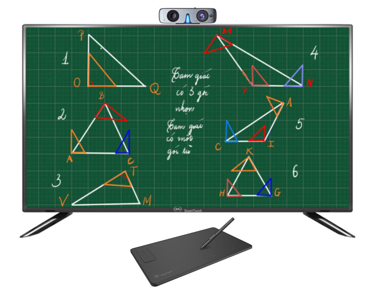 Màn hình cường lực 65″ QA SmartTouch kèm camera AI, bảng cảm ứng mini và phần mềm QAST65 + AICAM-QA08